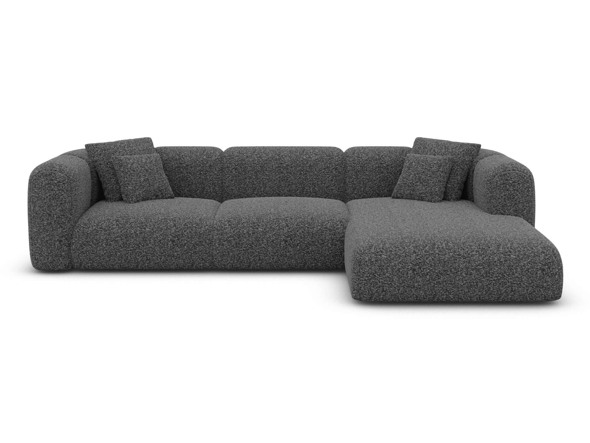 Ecksofa Venturia L-Form aus Stoff Graphite