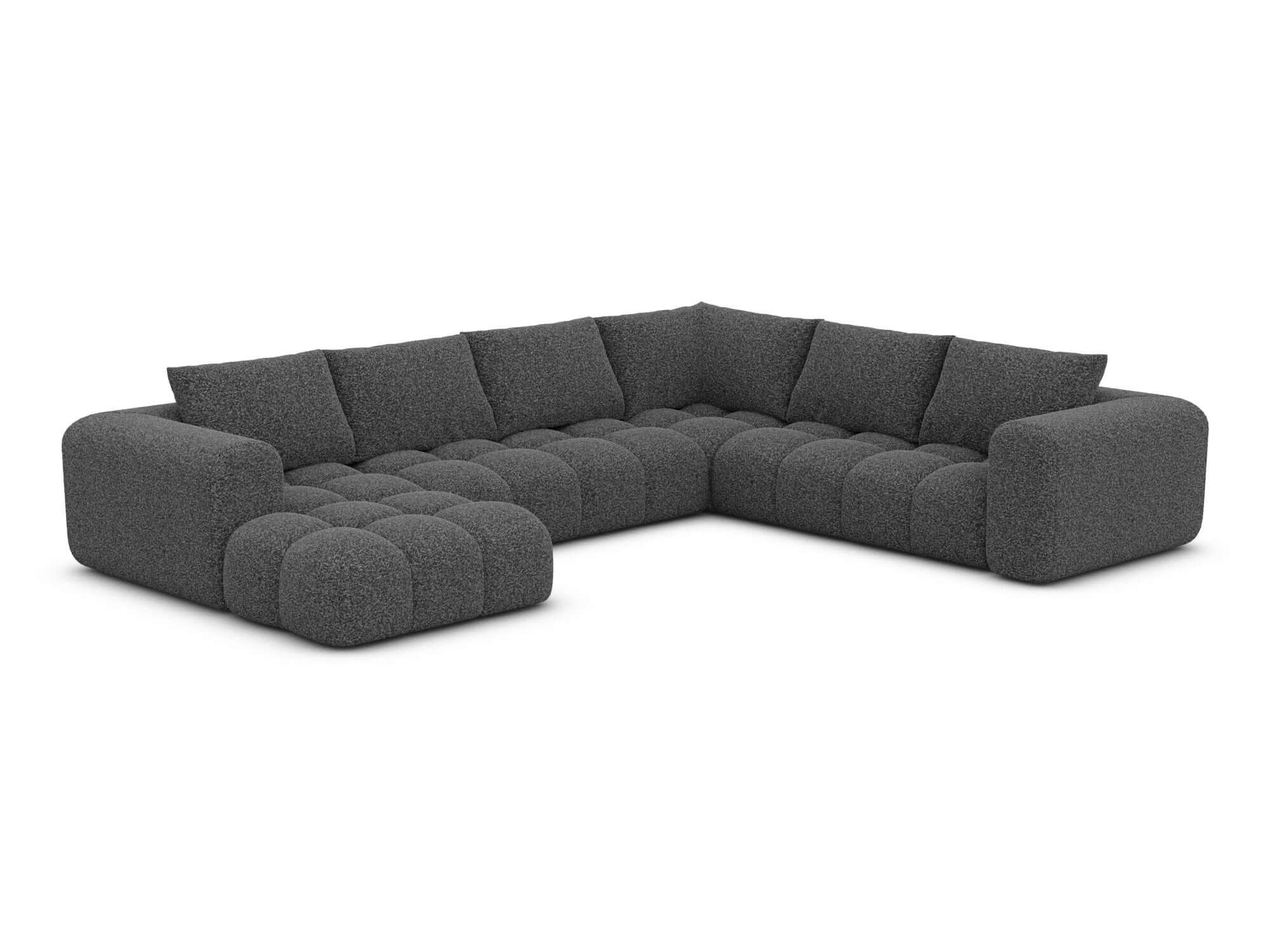 XXL Stoff Wohnlandschaft Casaluna U-Form Graphite