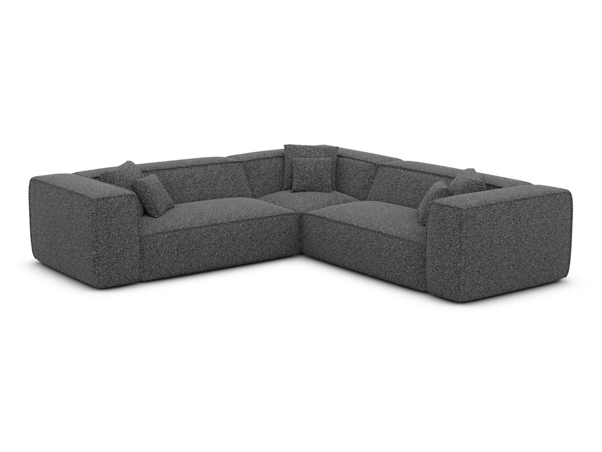 Stoff Ecksofa Liranda L-Form Graphite