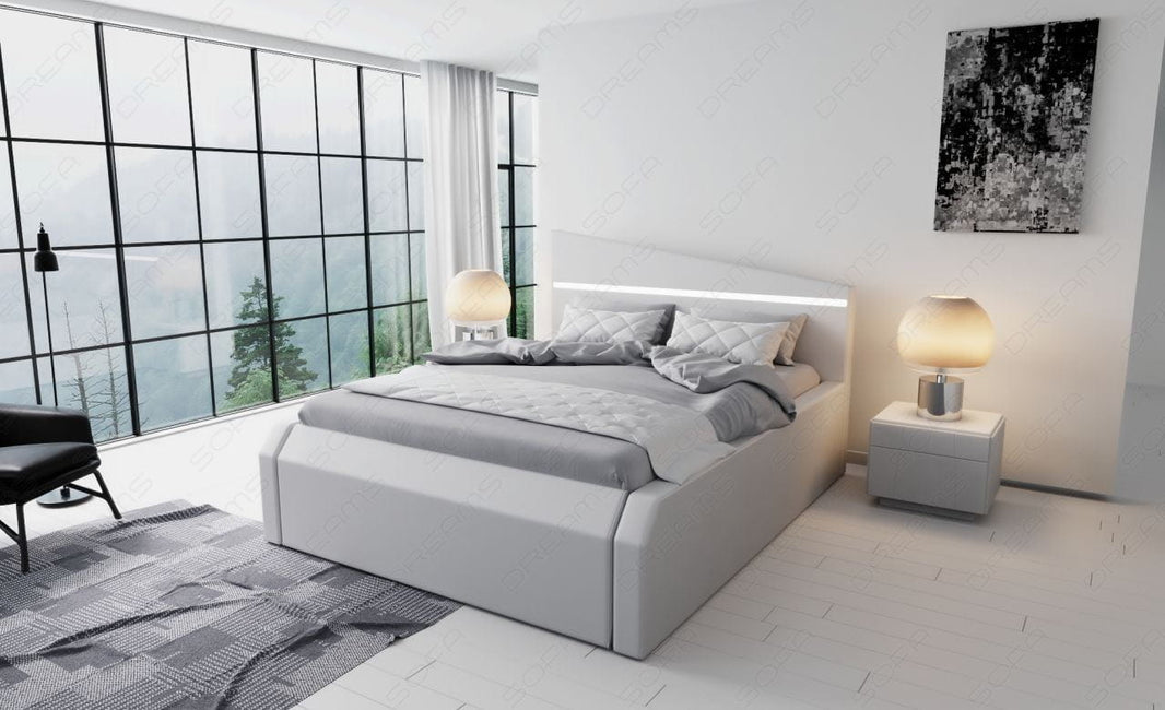 Wasserbett Nelassa mit LED im Kopfteil
