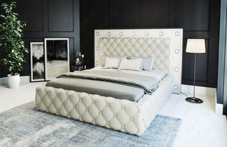 Wasserbett Alessandria mit Steppung und LED-Spots Beige