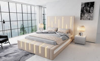 Wasserbett Milona mit LED im Kopf- und Fußteil