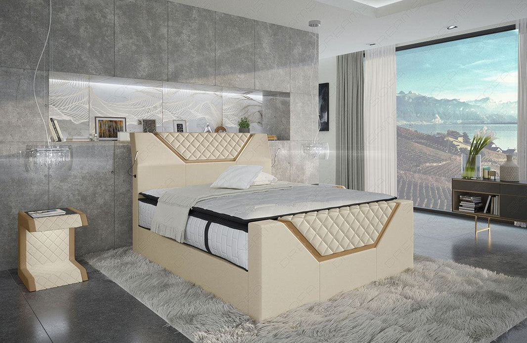 Boxspringbett Nantes Leder
