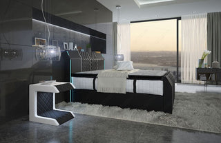 Boxspringbett Paris Schwarz-Weiß 200x220 cm – zweite Ansicht