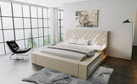 Wasserbett Contrada mit LED und zweifarbigem Design