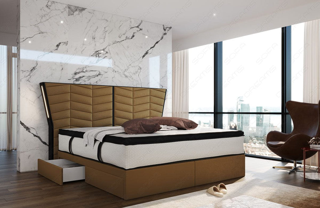 Boxspringbett Novara Stoff