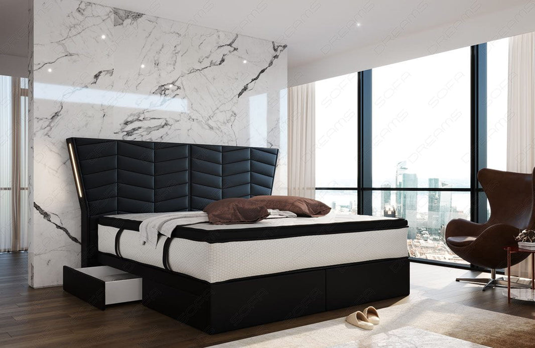 Boxspringbett Novara Leder