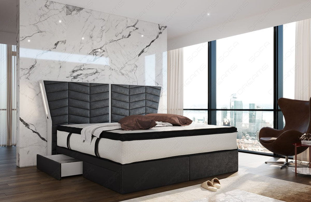 Boxspringbett Novara Stoff