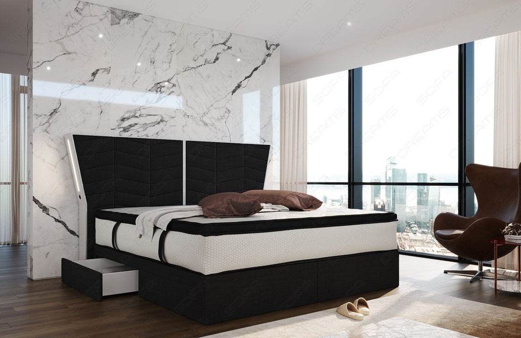 Boxspringbett Novara Stoff