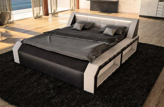 Komplettbett Matera Weiß-Schwarz – Modern und Stilvoll in Weiß_schwarz für Schlafzimmer