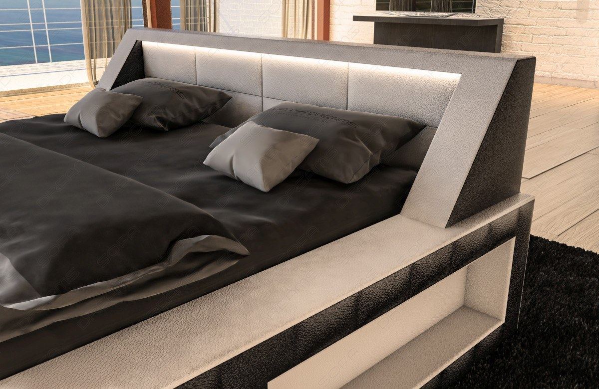 Komplettbett Matera Weiß-Schwarz – Modern & Stilvoll