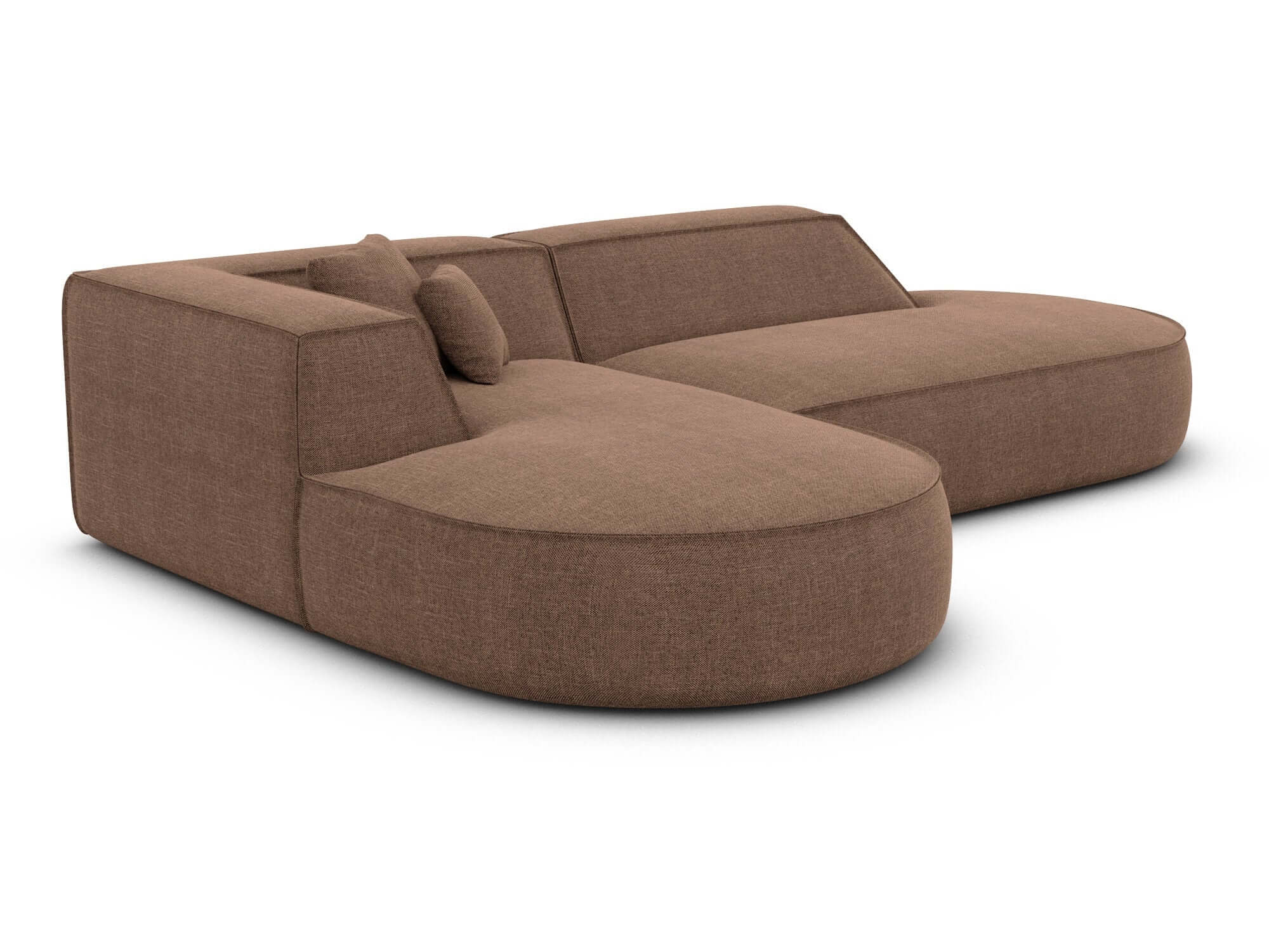Couch Monterola Lounge L-Form in Stoff Braun
