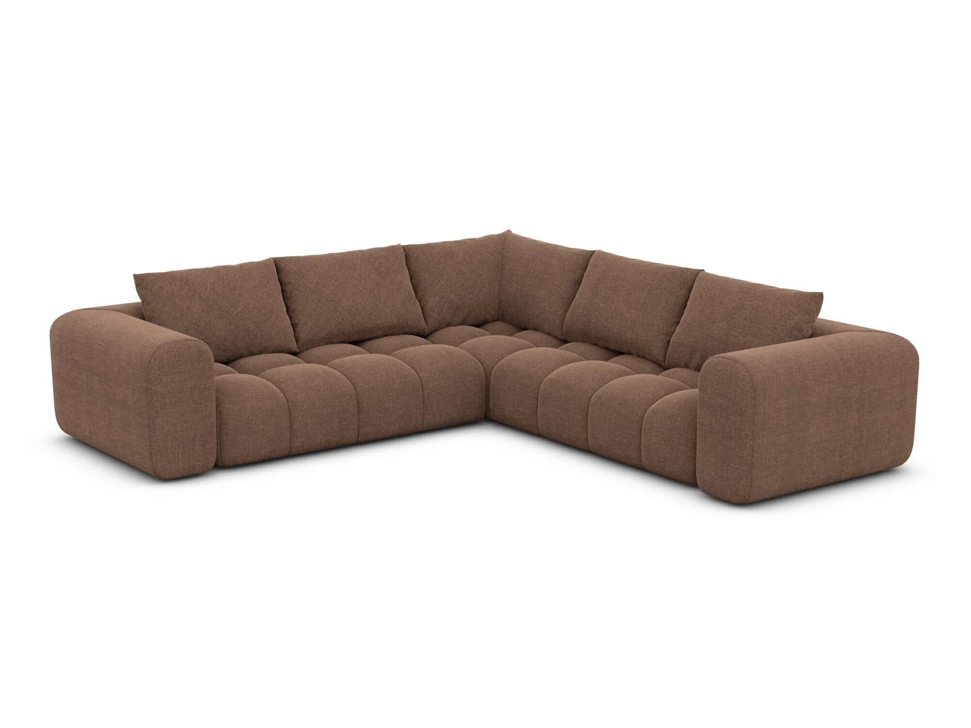 Couch Casaluna L-Form in Stoff Braun