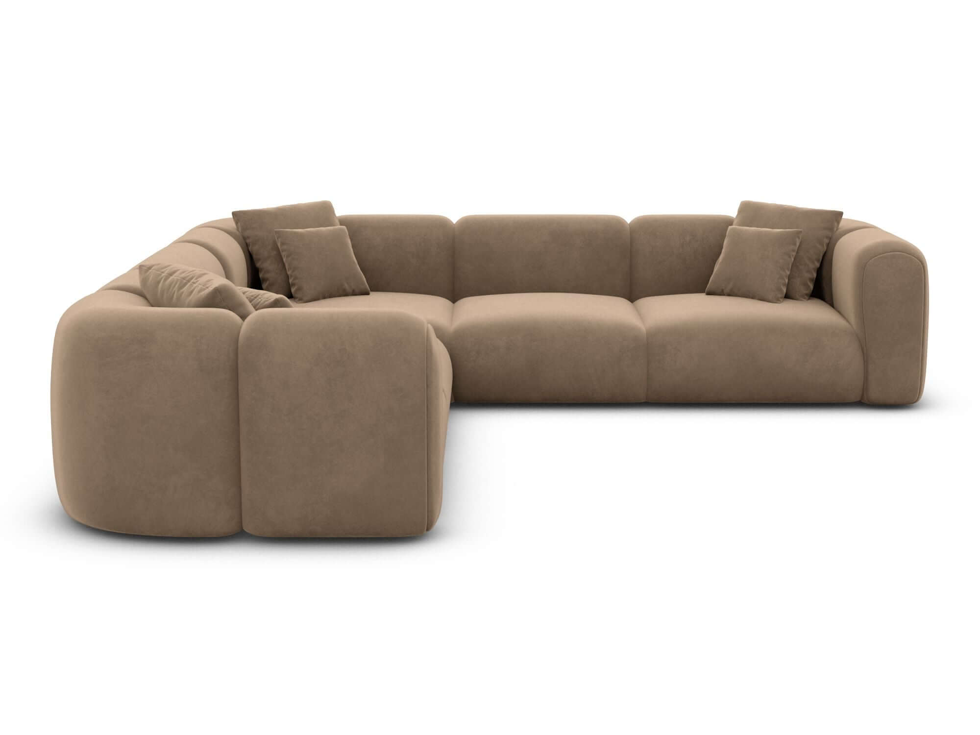 Stoff Ecksofa Venturia L-Form Braun