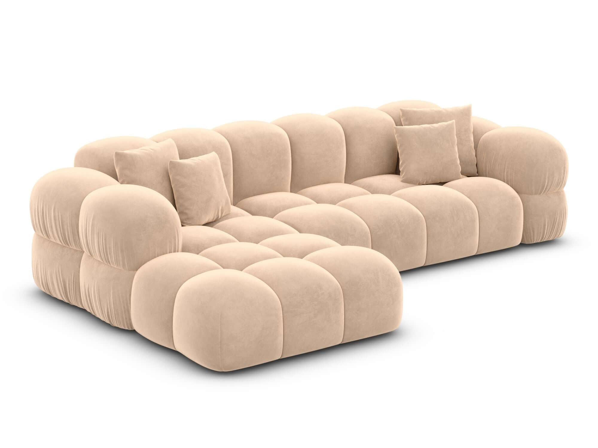 Polster Ecksofa Monteverde L Form kurz Beige