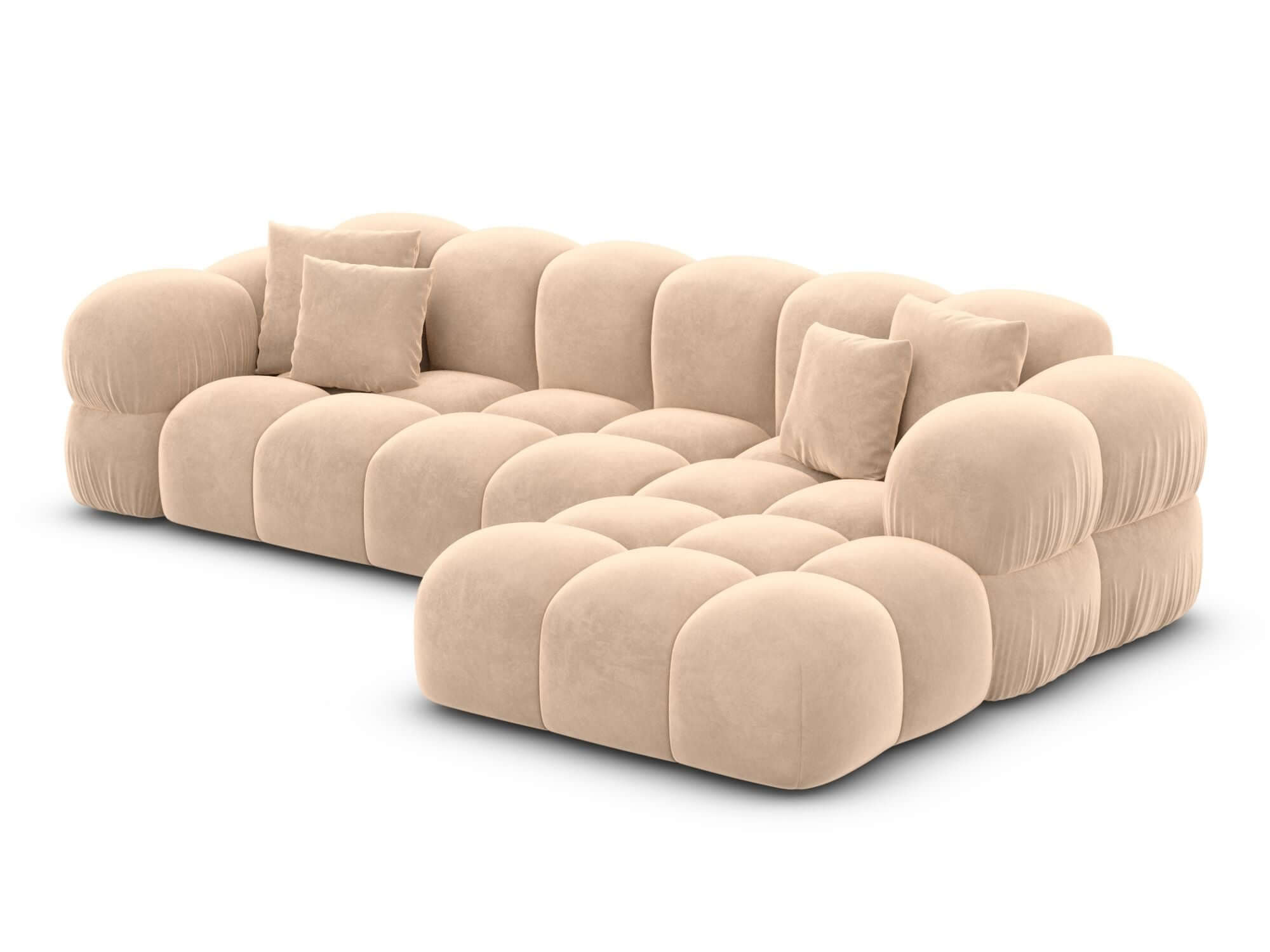 Stoff Ecksofa Monteverde L Form beige
