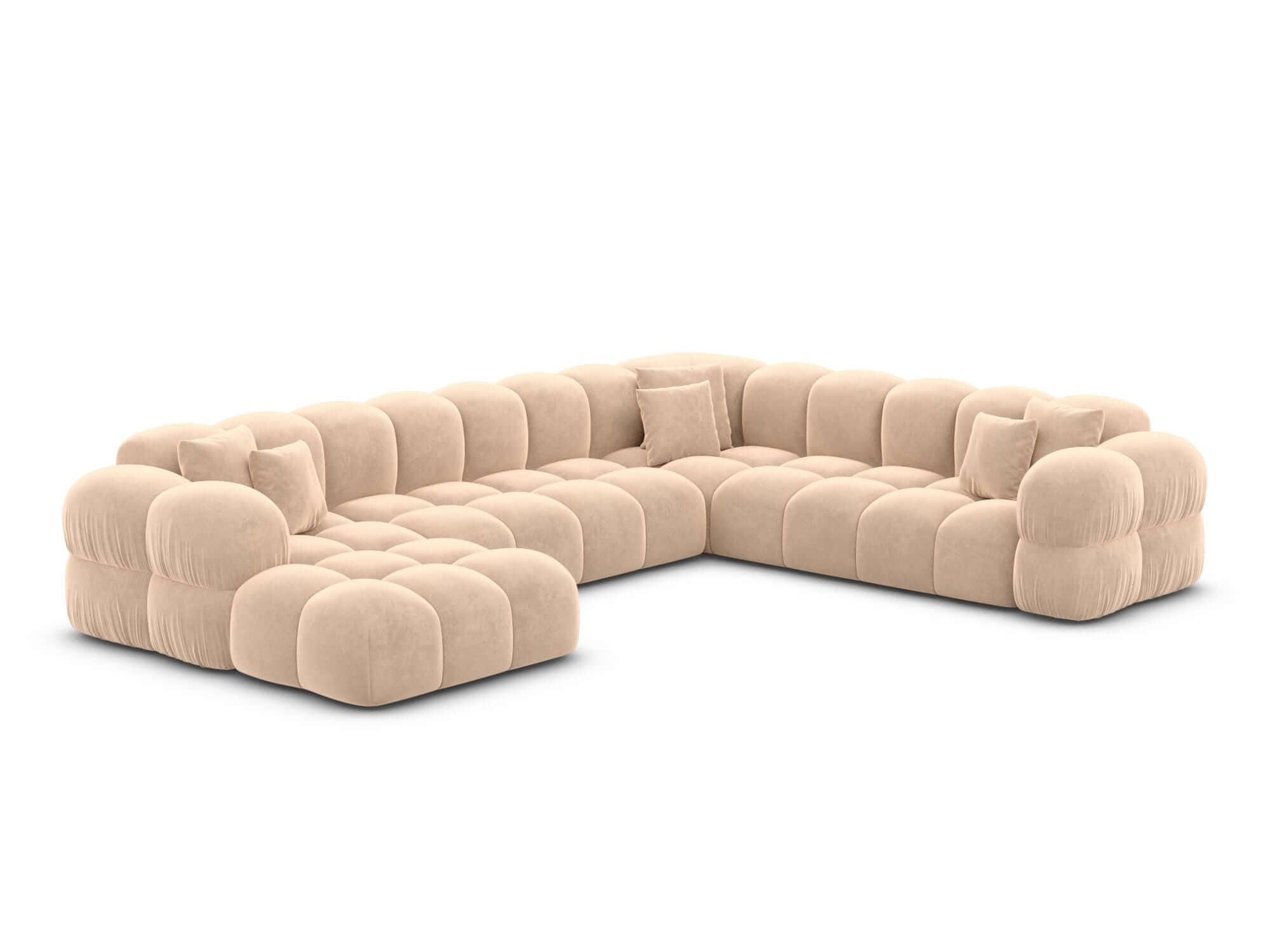 XXL Stoff Wohnlandschaft Monteverde U-Form Braun