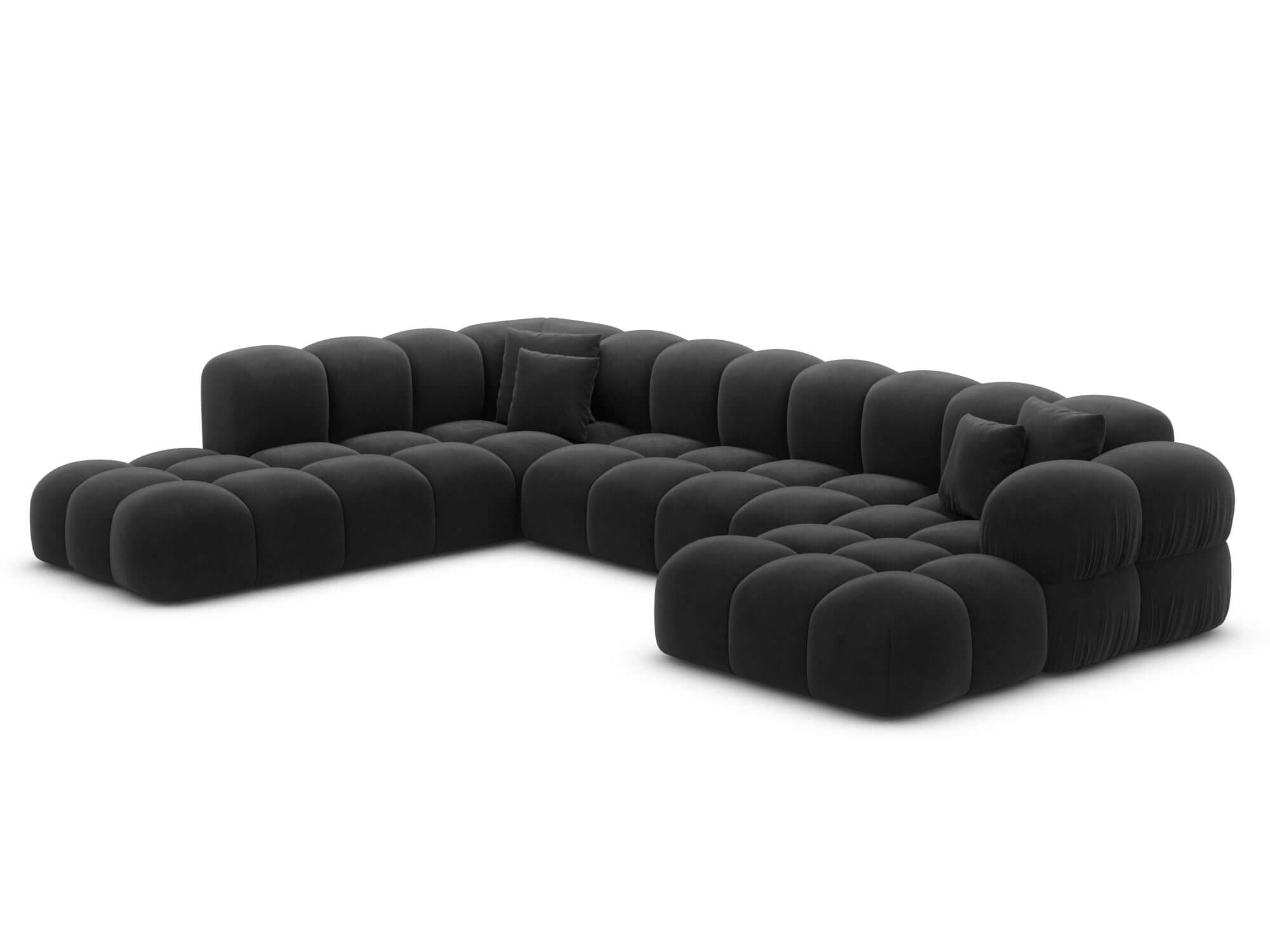 Wohnlandschaft Monteverde Lounge U-Form in Stoff Braun