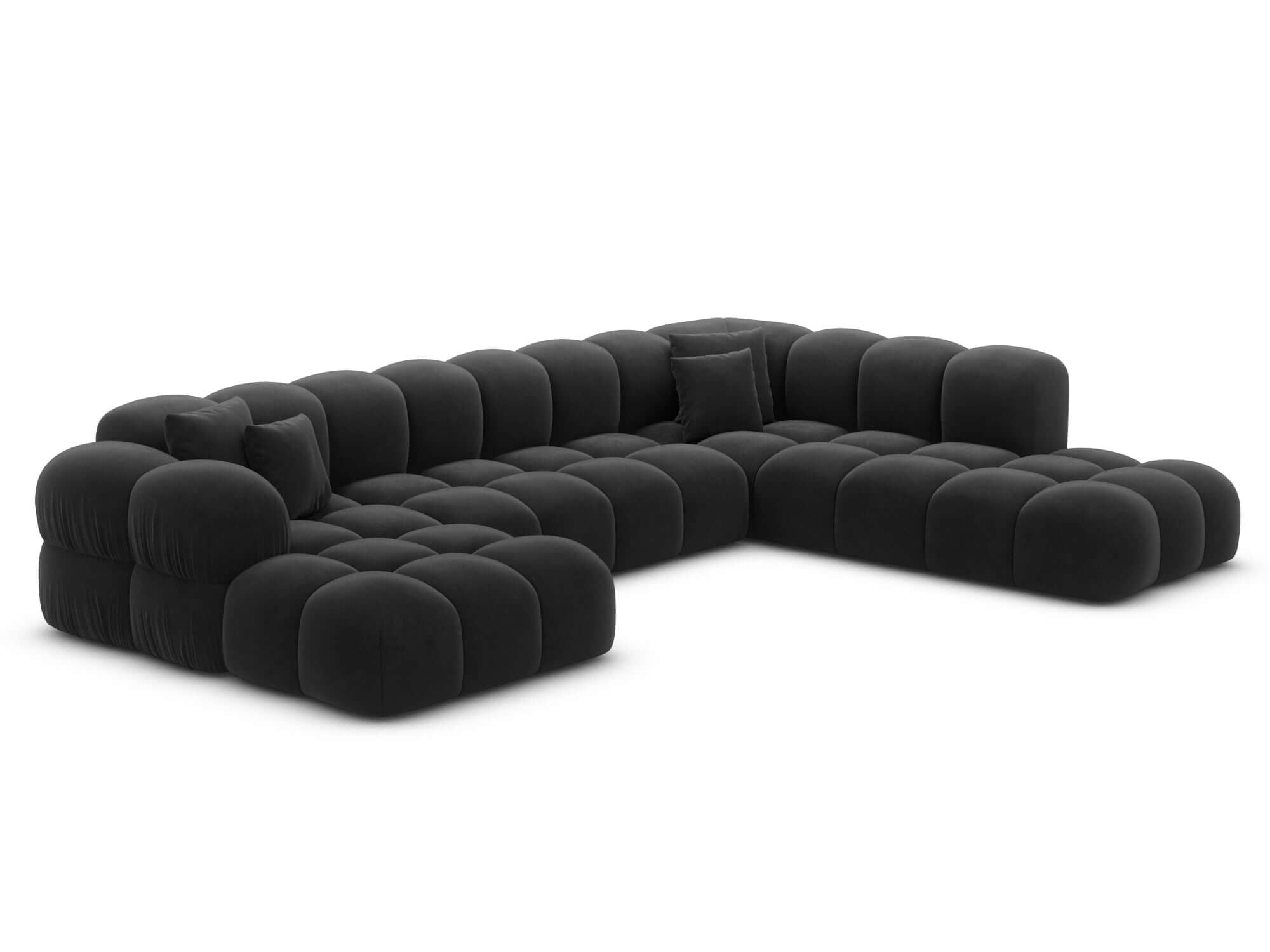 Wohnlandschaft Monteverde Lounge U-Form in Stoff Braun