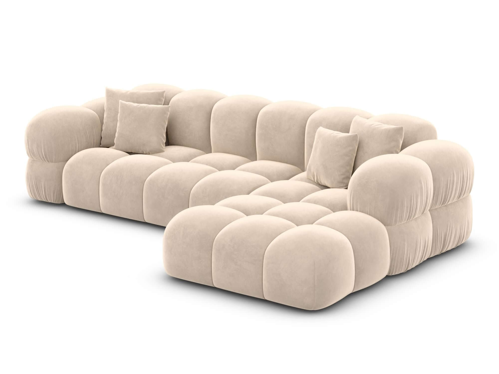 Stoff Ecksofa Monteverde L-Form Braun