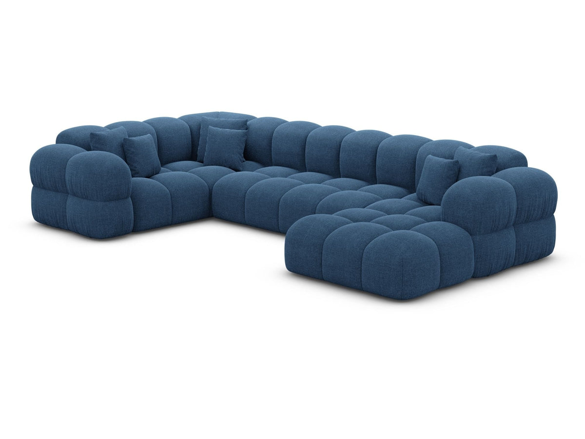 XL Wohnlandschaft Monteverde U-Form aus Stoff Dunkelblau