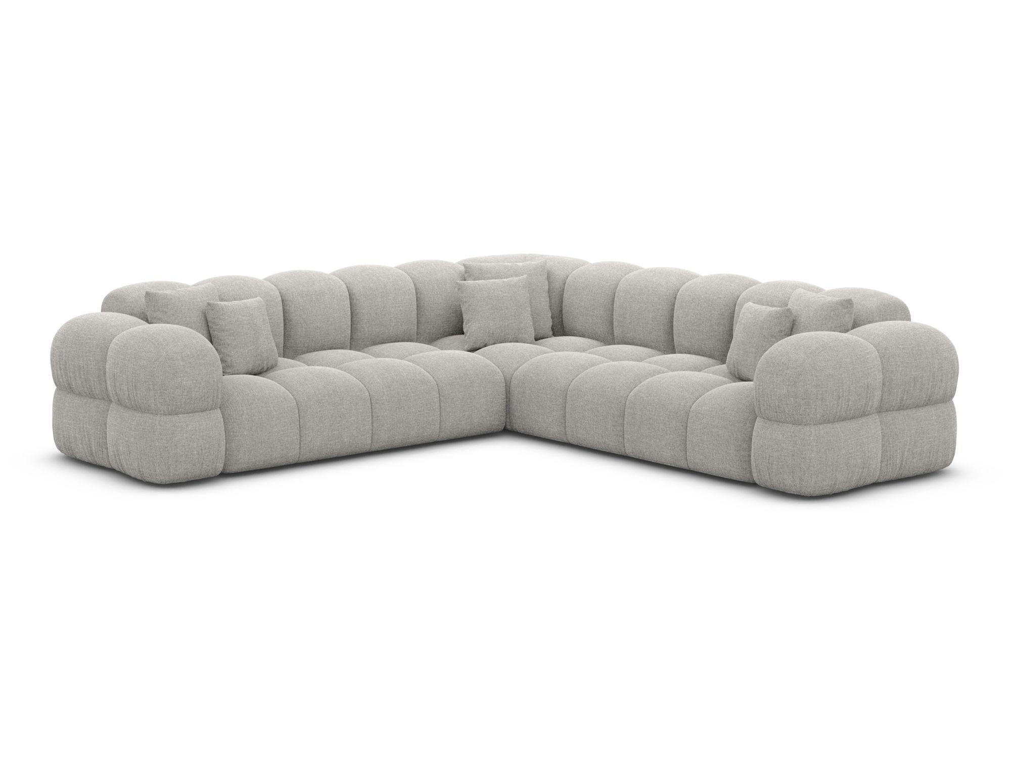Couch Monteverde L-Form in Stoff Hellgrau