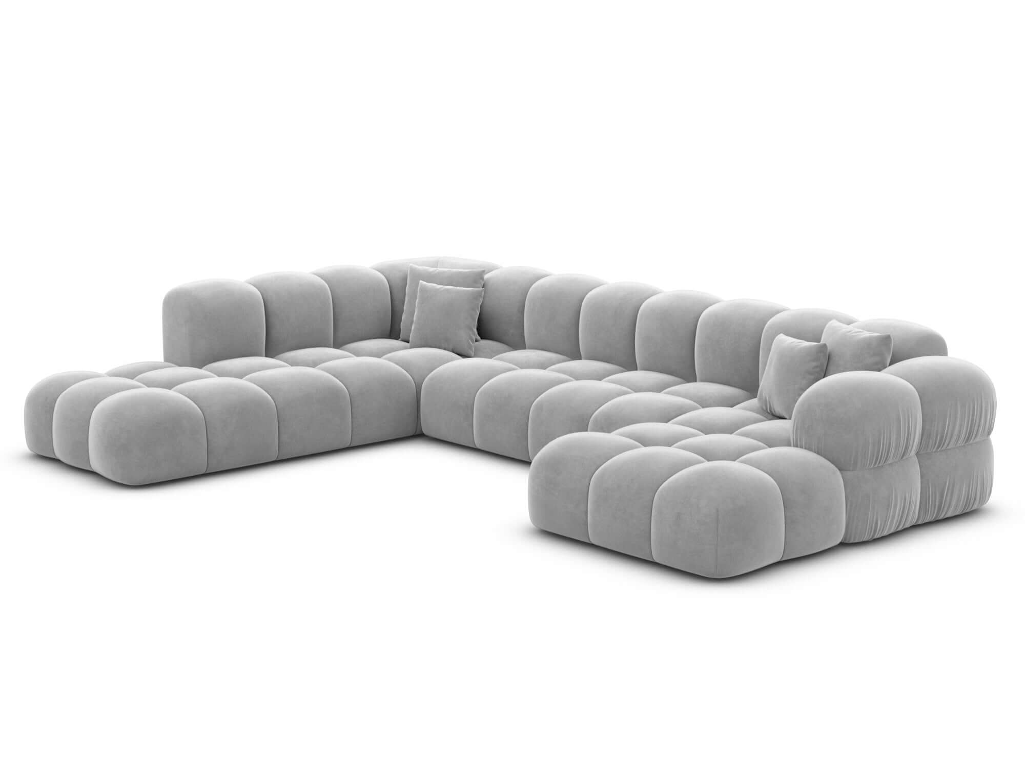 Wohnlandschaft Monteverde Lounge U-Form in Stoff Braun