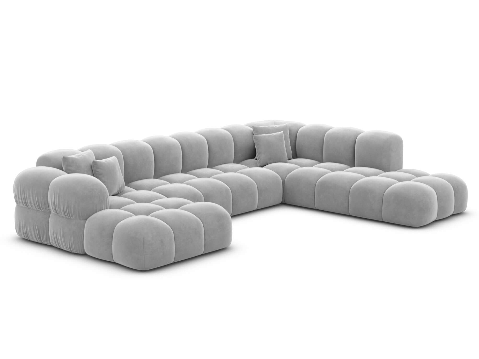 Wohnlandschaft Monteverde Lounge U-Form in Stoff Braun