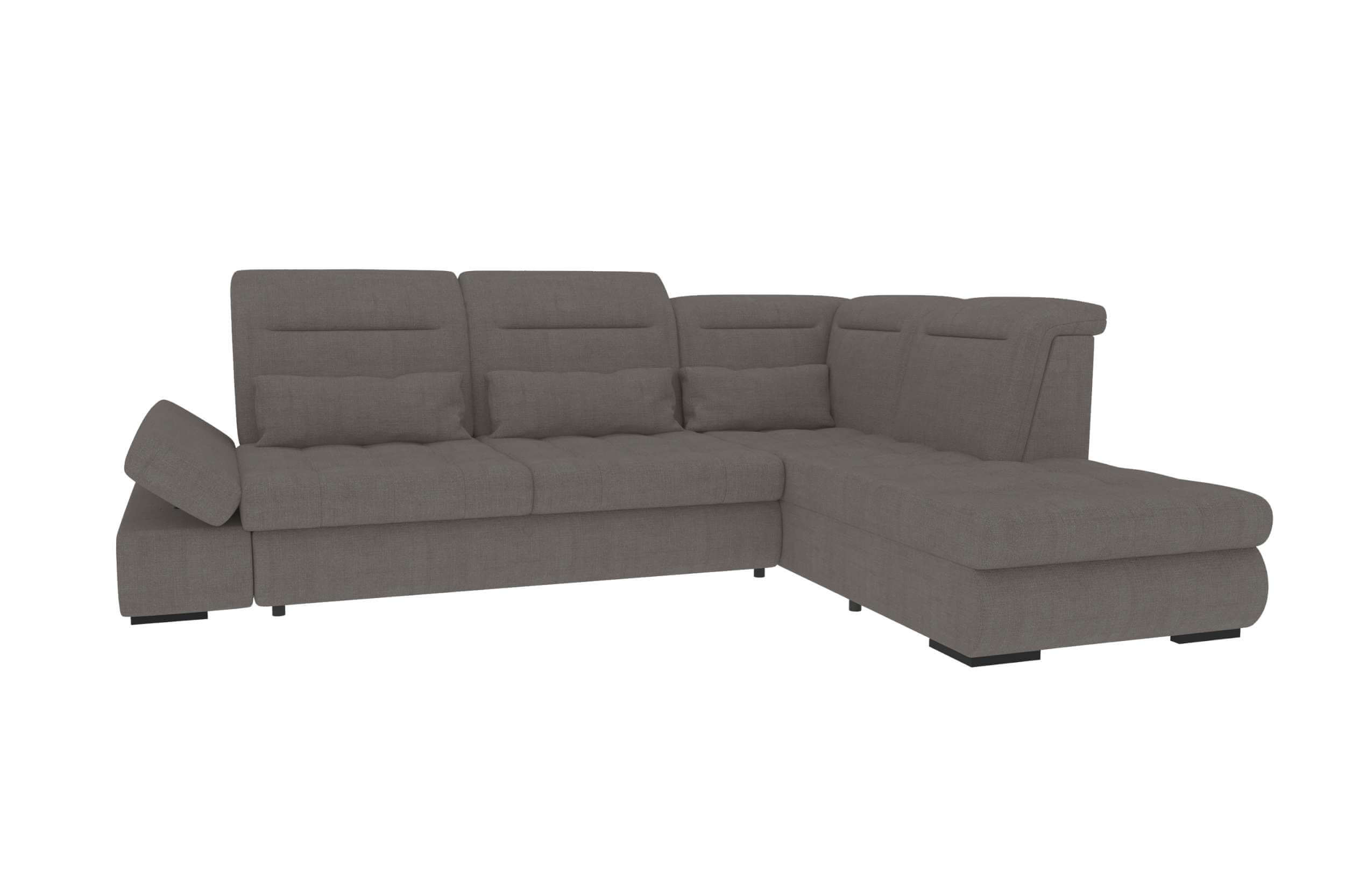 Stoff Ecksofa Ares L Form grau