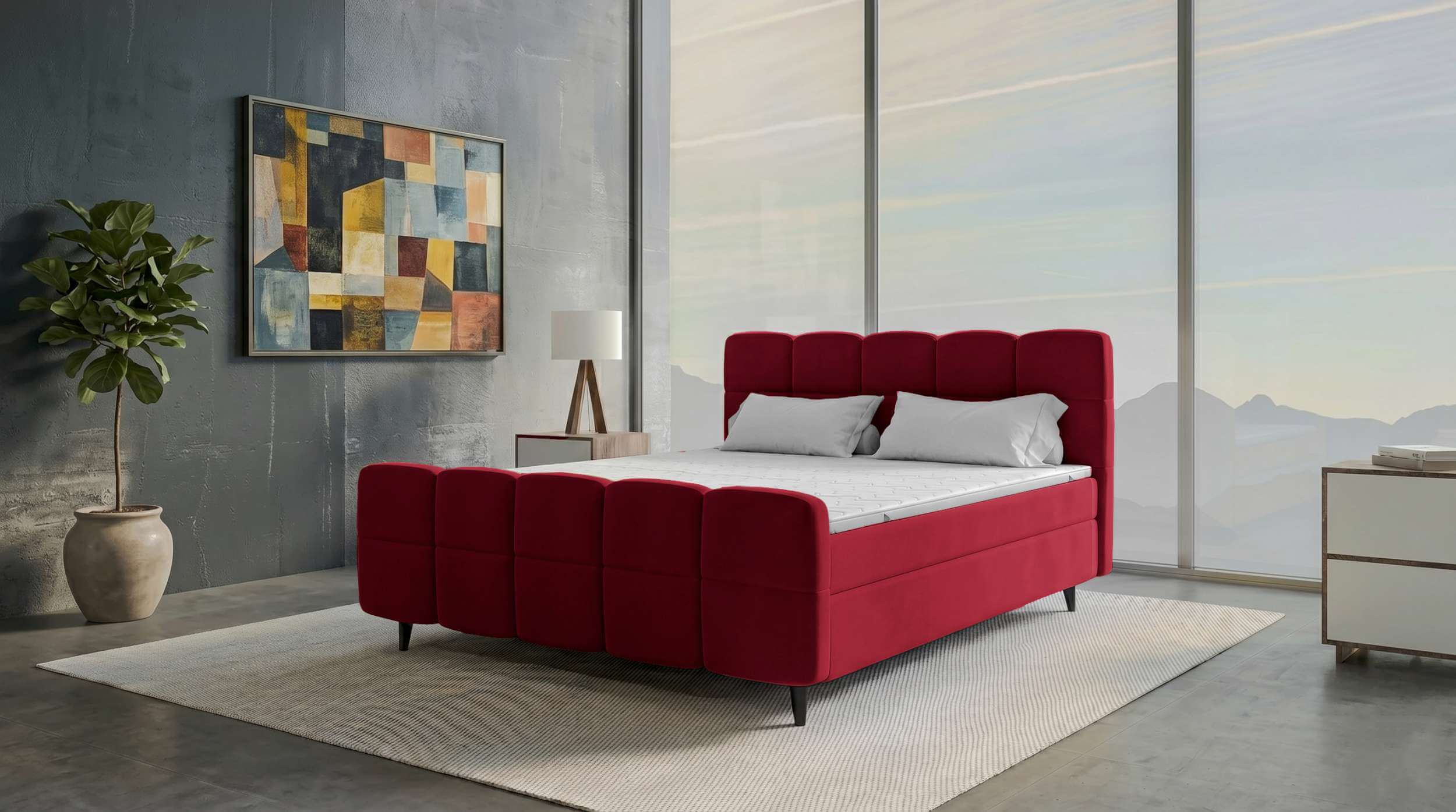 Boxspringbett Luna Beige