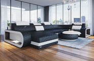 Mini Leder Wohnlandschaft Berlin U-Form