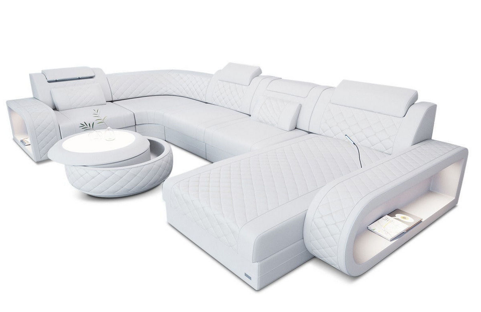 Mini Leder Wohnlandschaft Berlin U-Form