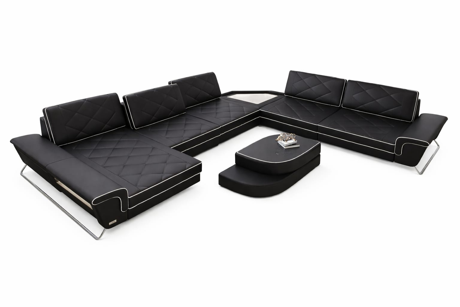 XXL Wohnlandschaft Ferrara – Leder Luxus