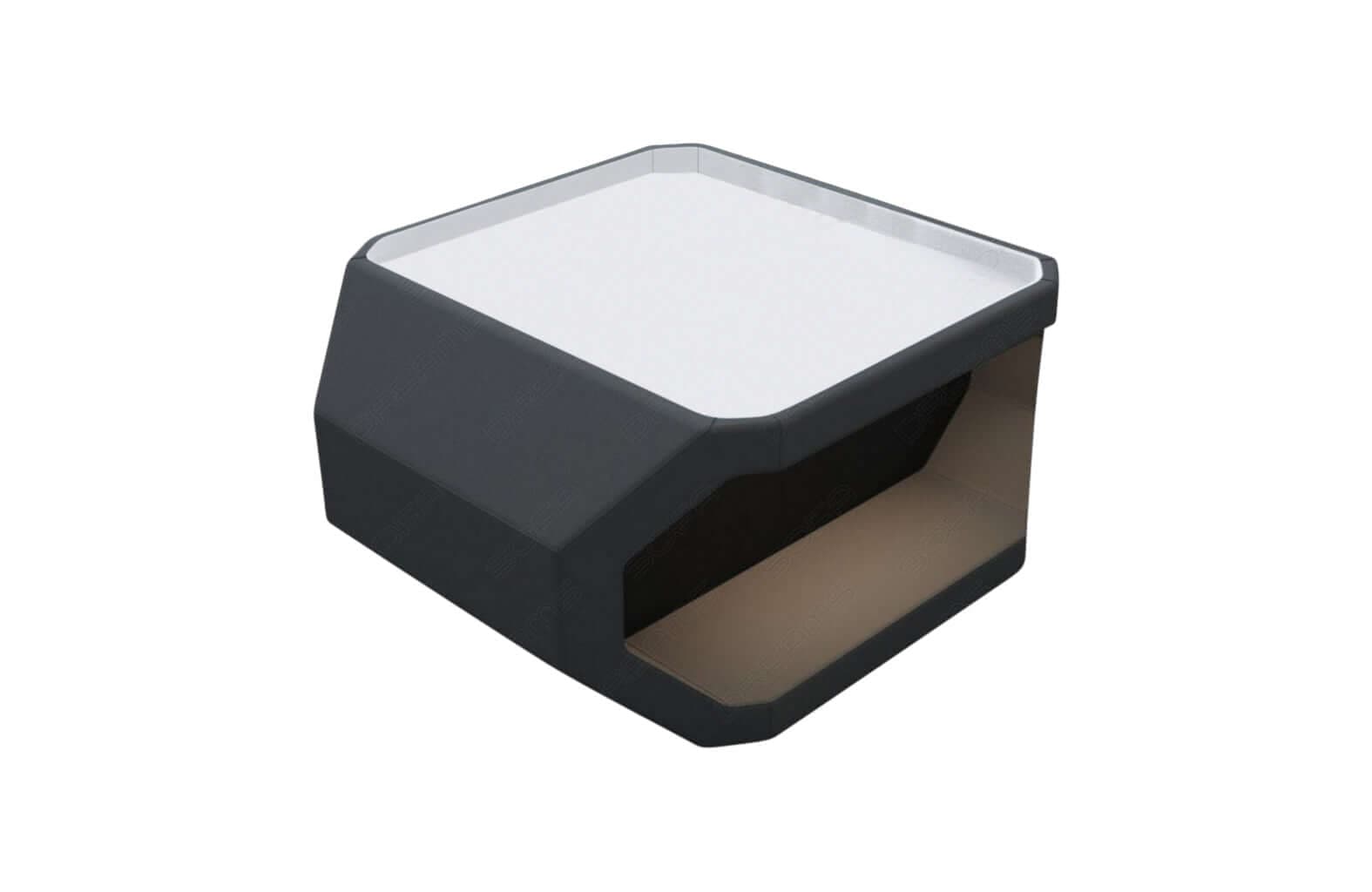 Couchtisch Asti – Modern & Vielseitig in Stoff Grau-Schwarz