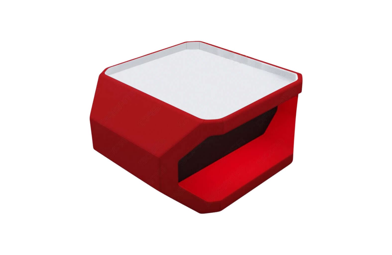 Couchtisch Asti rot-schwarz