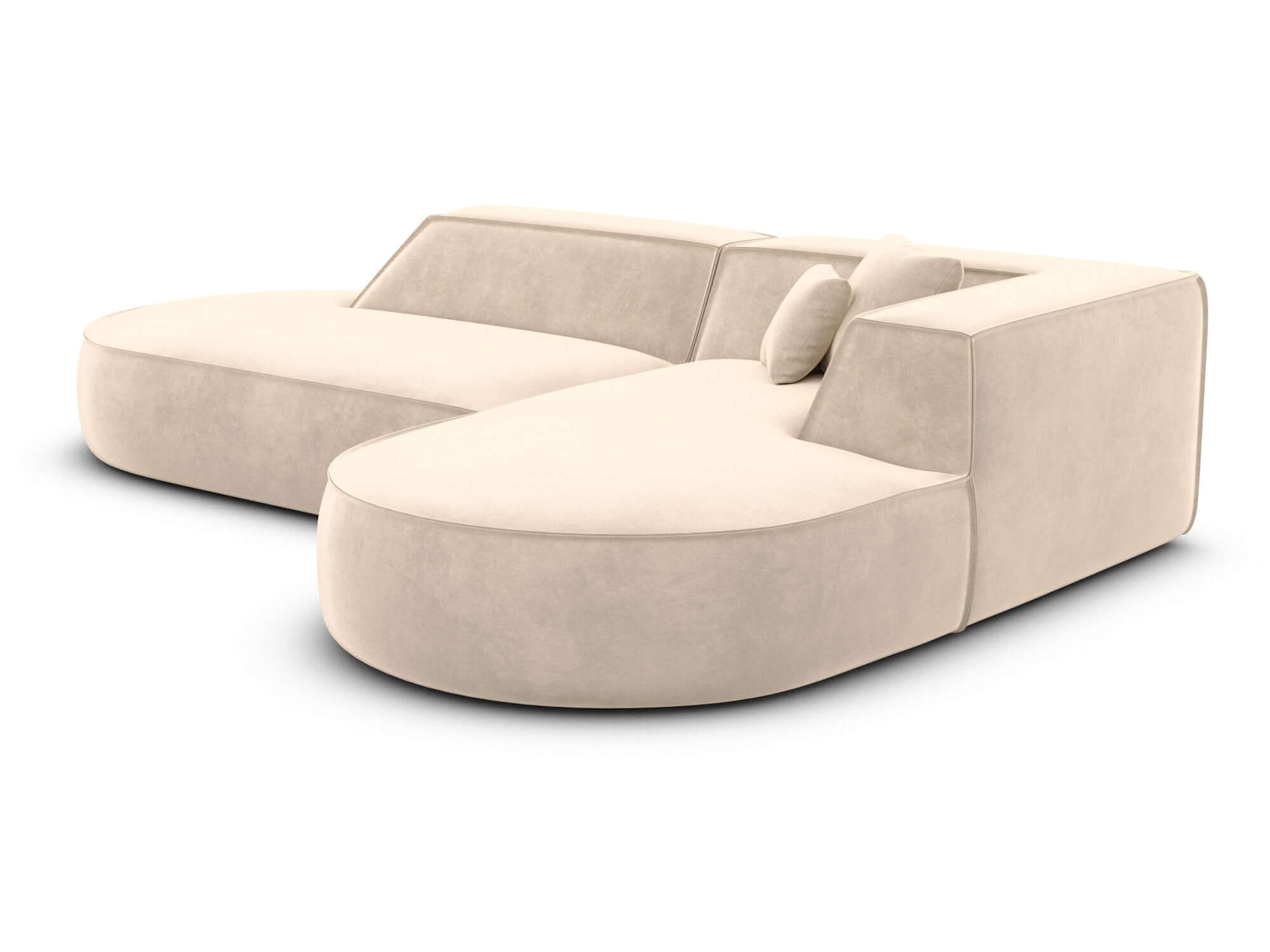 Couch Monterola Lounge L-Form in Stoff Creme