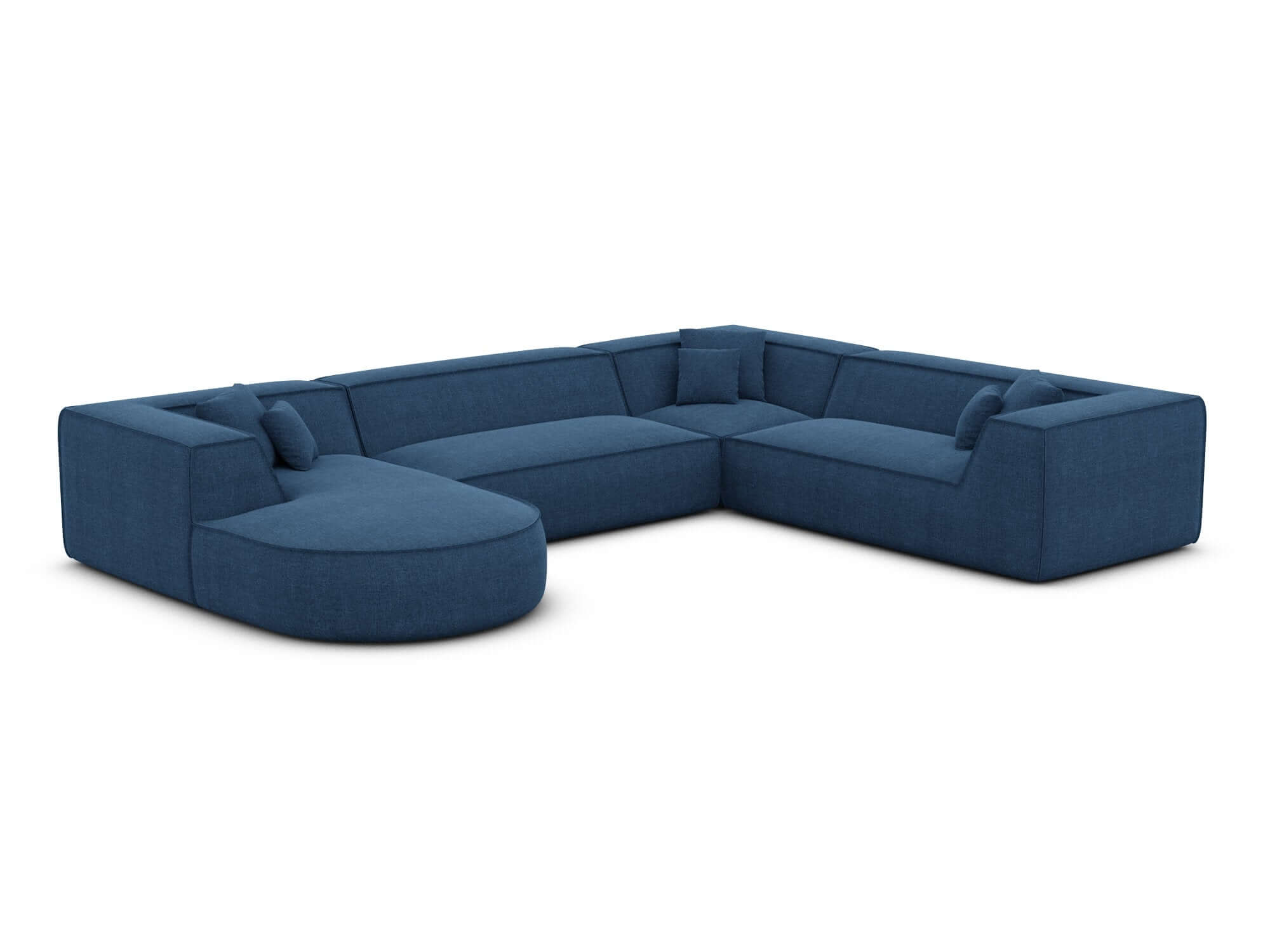 XXL Wohnlandschaft Monterola aus Stoff dunkelblau