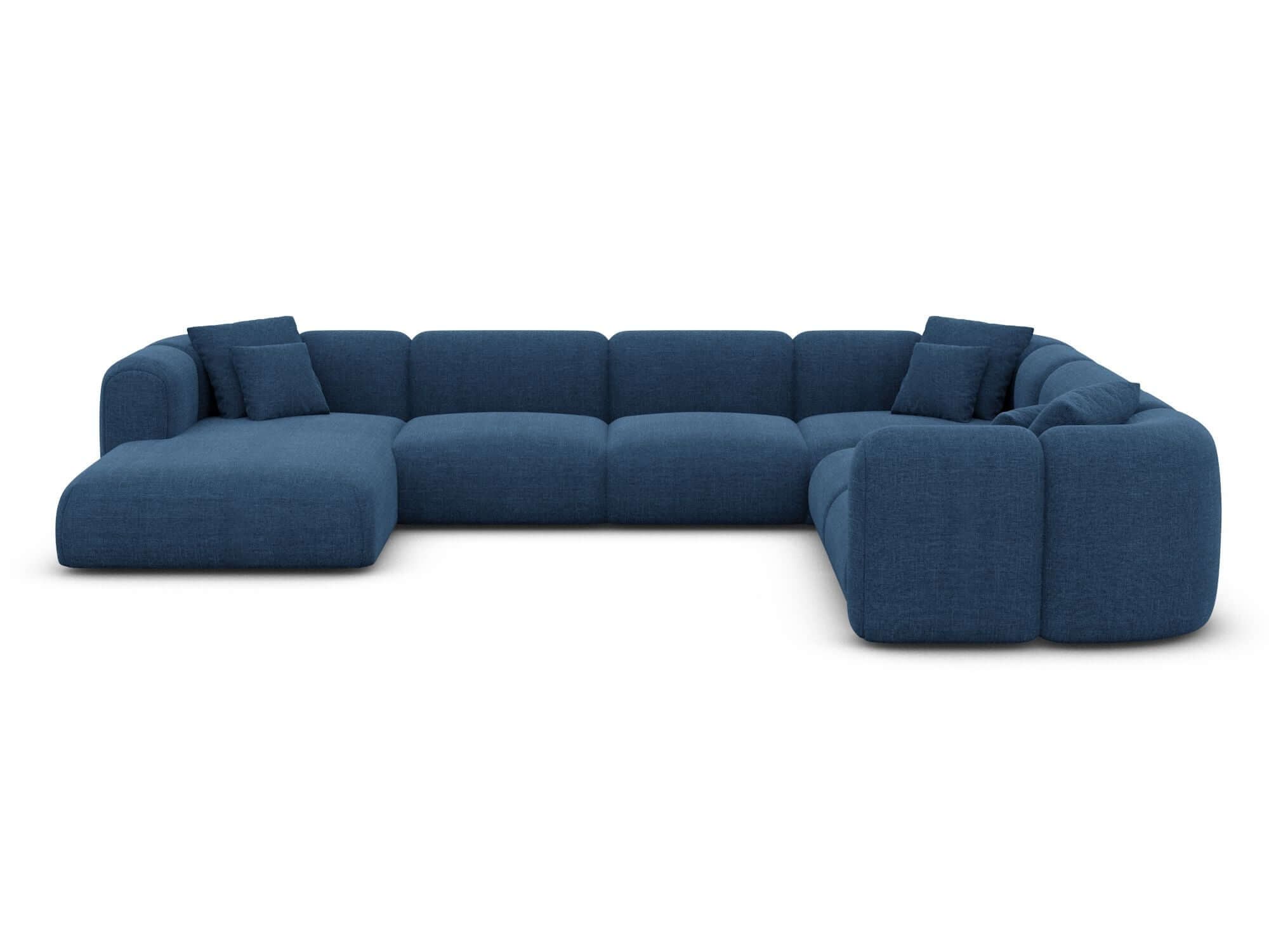 XXL Stoff Wohnlandschaft Venturia dunkelblau
