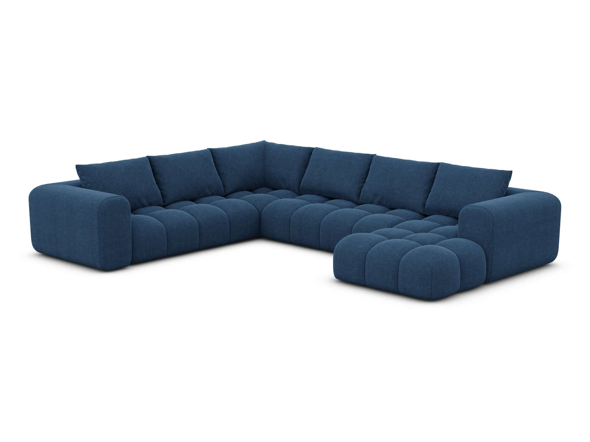 XXL Stoff Wohnlandschaft Casaluna U-Form dunkelblau