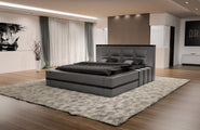 Wasserbett Asti mit LED und hohem Polsterkopfteil