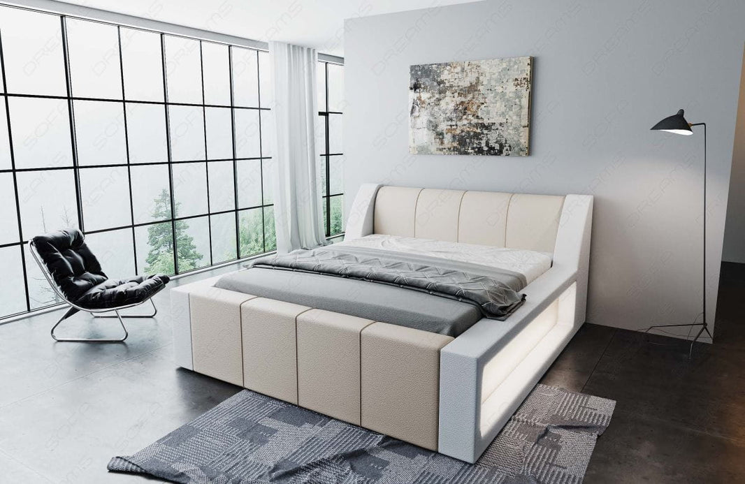 Wasserbett Fermo mit LED und markanter Struktur