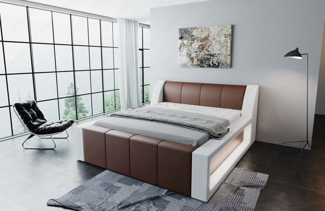 Wasserbett Fermo mit LED und markanter Struktur