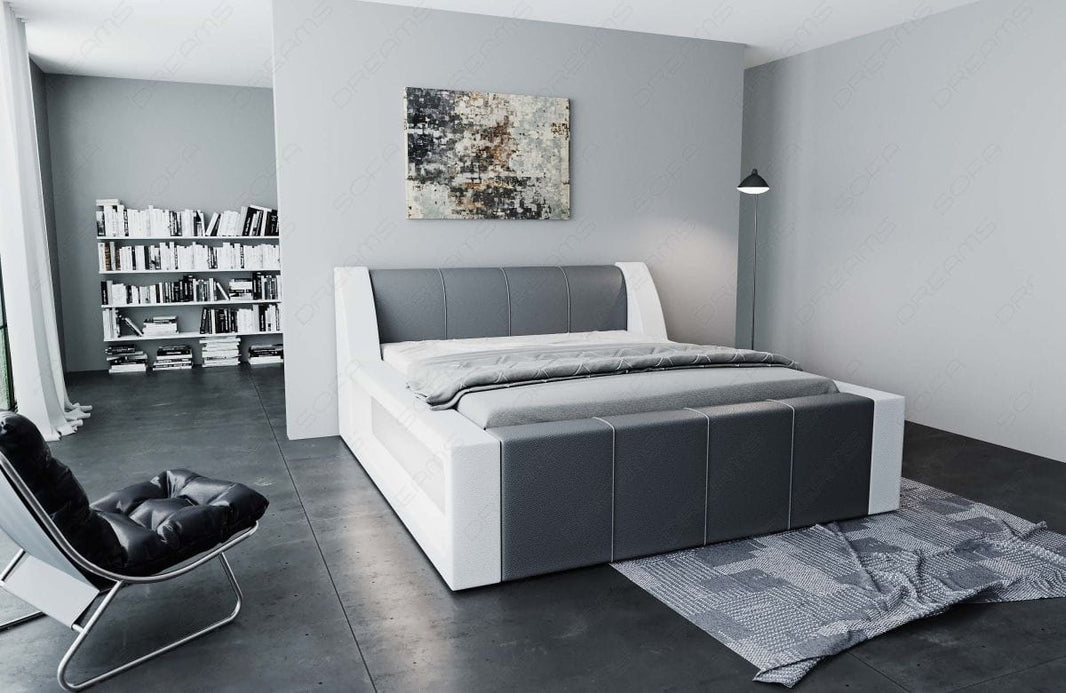 Wasserbett Fermo mit LED und markanter Struktur