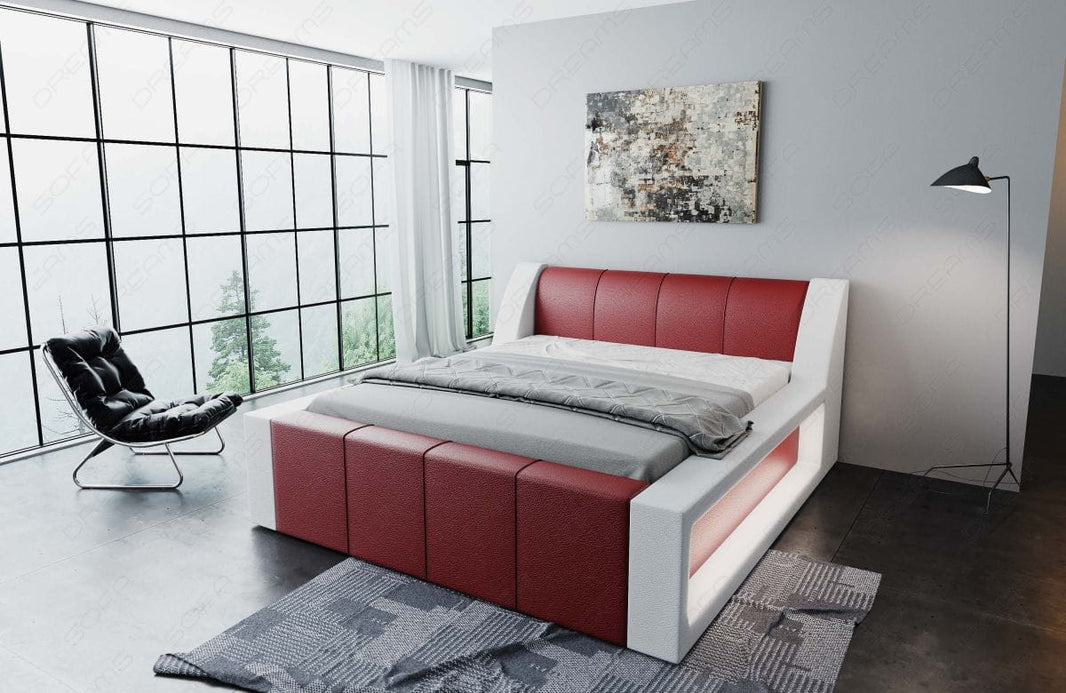 Wasserbett Fermo mit LED und markanter Struktur