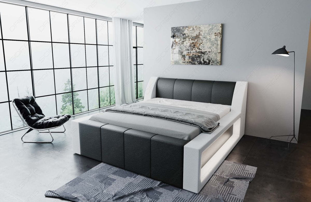 Wasserbett Fermo mit LED und markanter Struktur