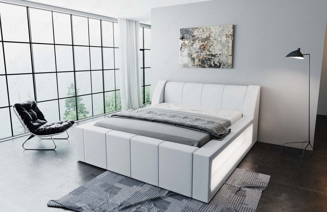 Wasserbett Fermo mit LED und markanter Struktur