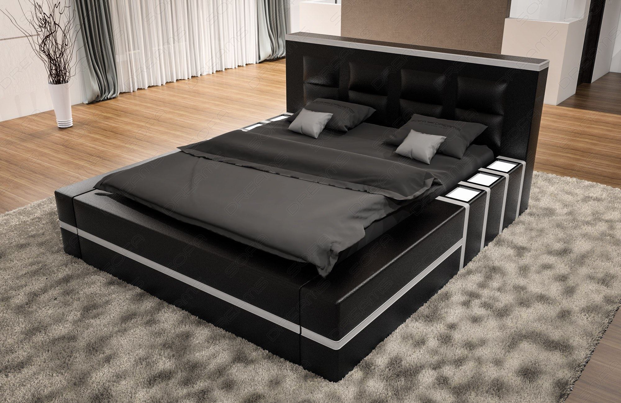 Komplettbett Asti Schwarz-Weiß – Modern & Elegant
