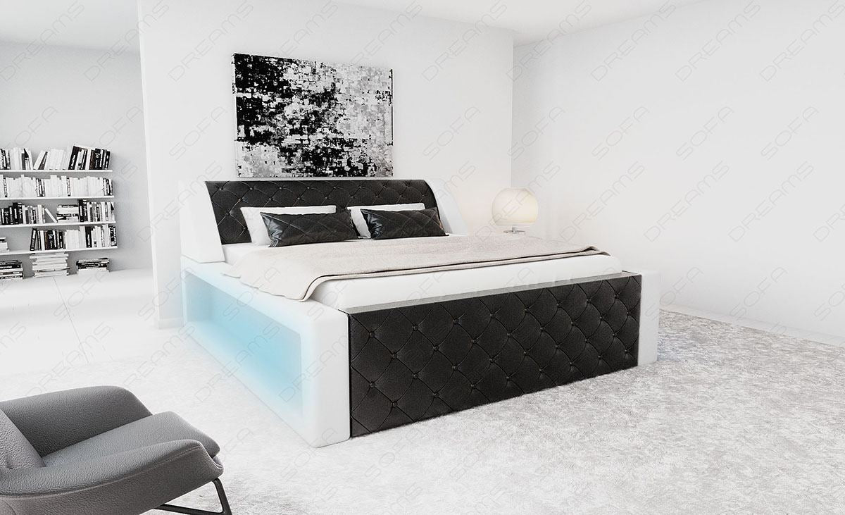 Design Wasserbett Arezzo – Schwarz-Weiß