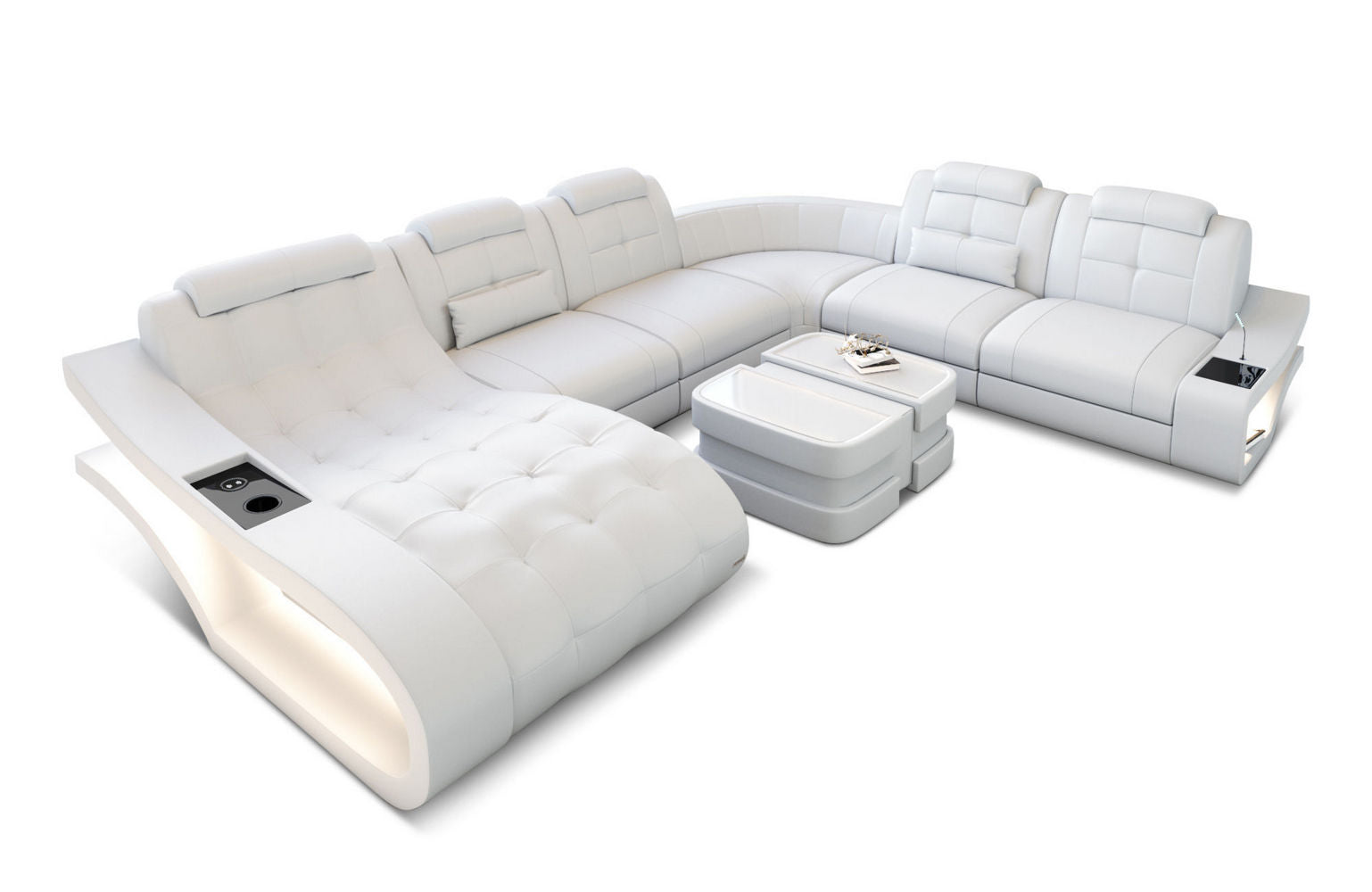 Leder Wohnlandschaft Elegante XXL – Komfort