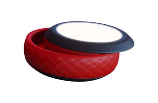 Couchtisch Berlin – Leder Design für Ihr Zuhause in Rot und Schwarz aus Büffelleder und Kunstleder und Echtleder